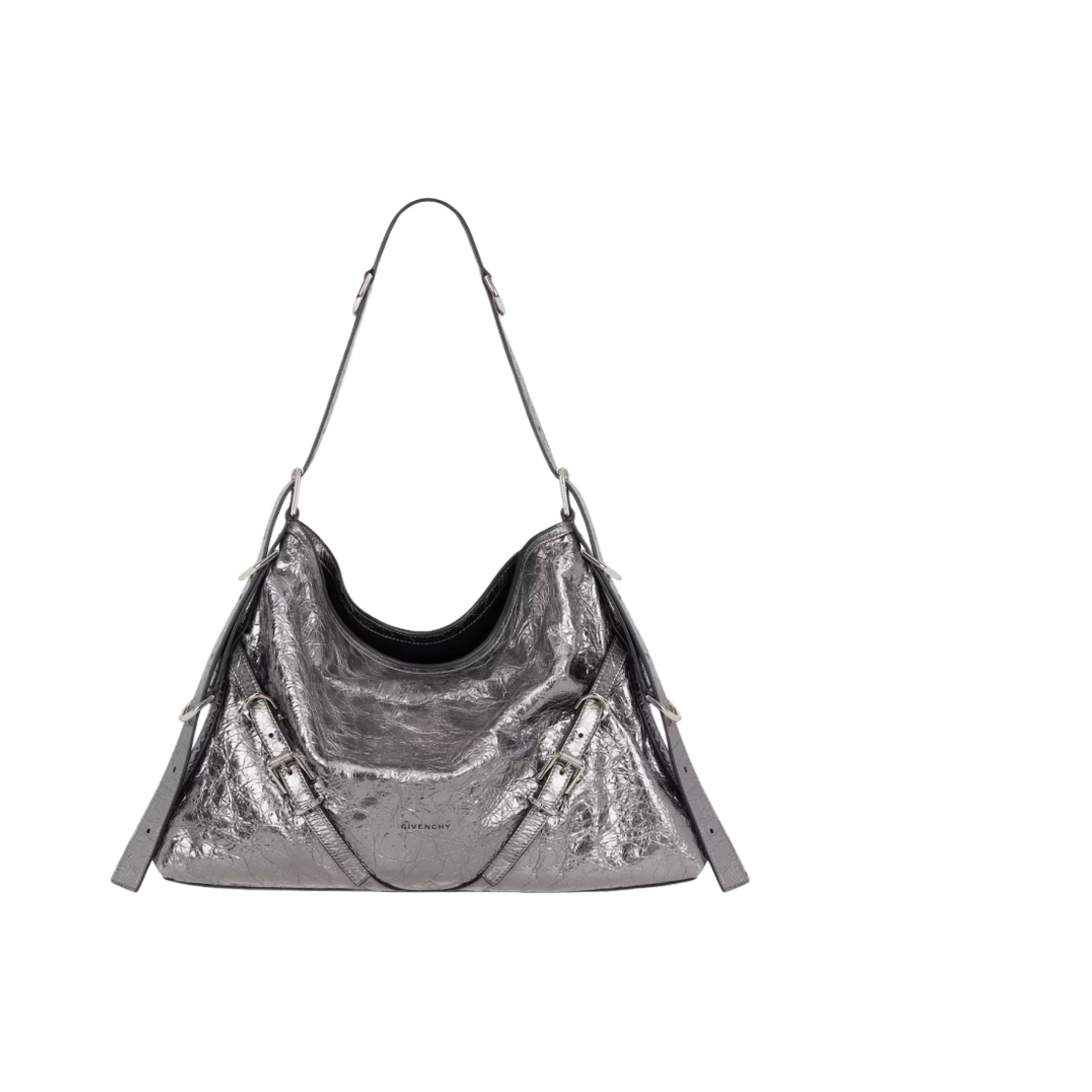 지방시 라미네이티드 가죽 미디움 부아유 백 실버 그레이(Givenchy Medium Voyou Bag in Laminated Leather Silver Grey) - 1