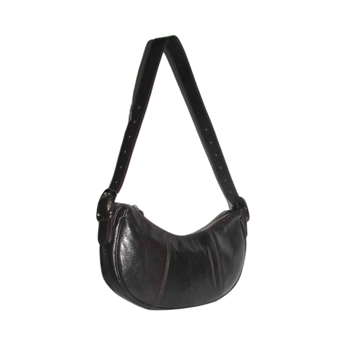 PBM004 Paloma Wool Bean Embossed Logo Shaped Handbag Dark Brown