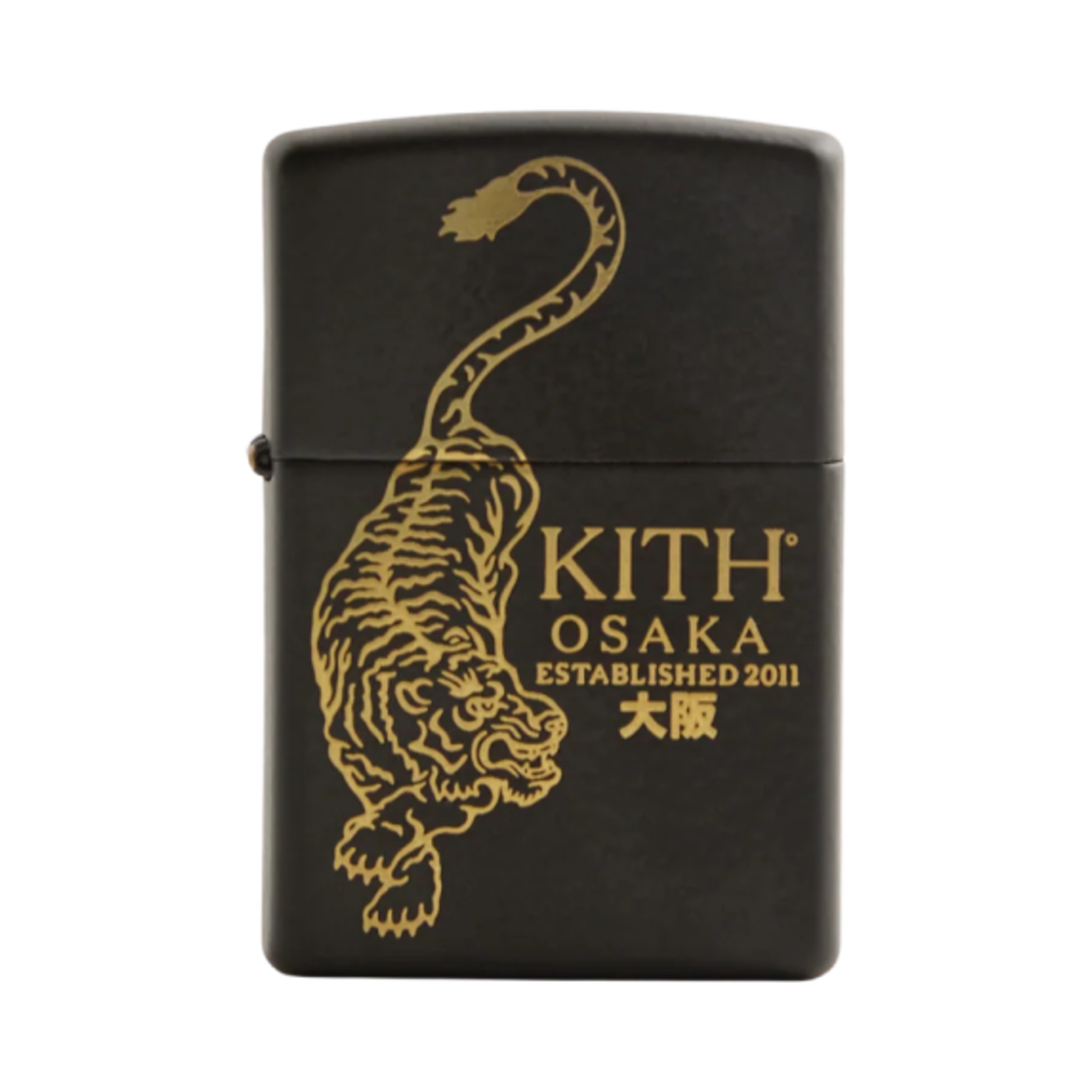 KHL150658-001 Kith Osaka Tiger Crest Zippo Lighter Black