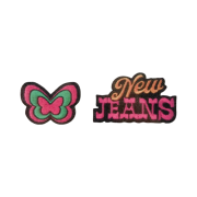 NewJeans Get Up Coller Butterfly Wappen Reverse Sticon (Set of 2)