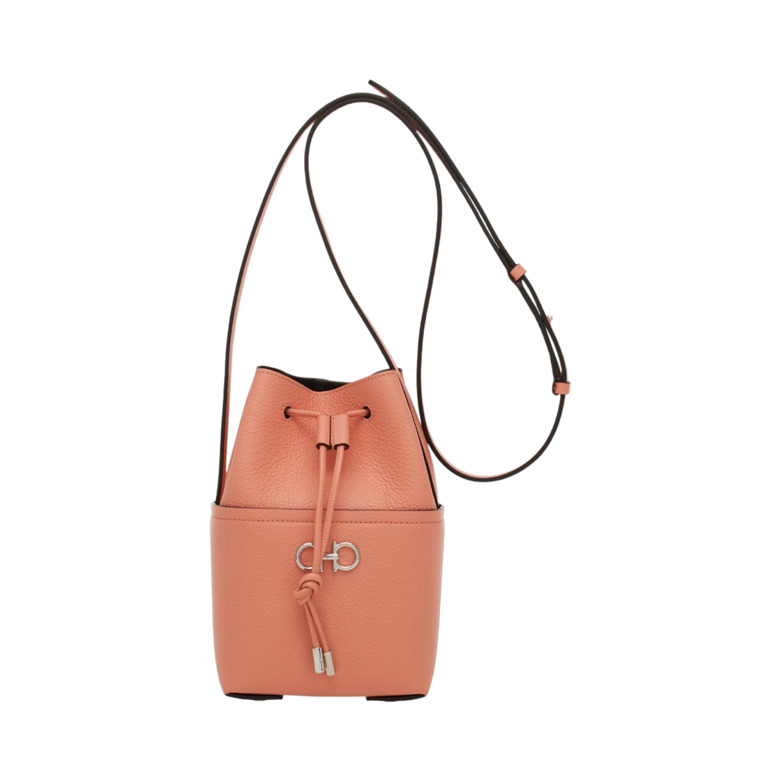 페라가모 간치니 숄더 스트랩 미니백 코랄 블랙(Ferragamo Gancini Minibag with Shoulder Strap Coral Black) - 1