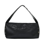 Diagonal Funky Wide Strap Bag Black