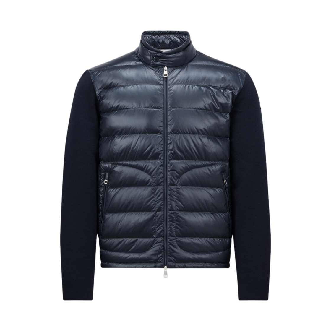 K1-091-9B00016-M1131-776 Moncler Padded Wool Zip Up Cardigan Blue - 25SS