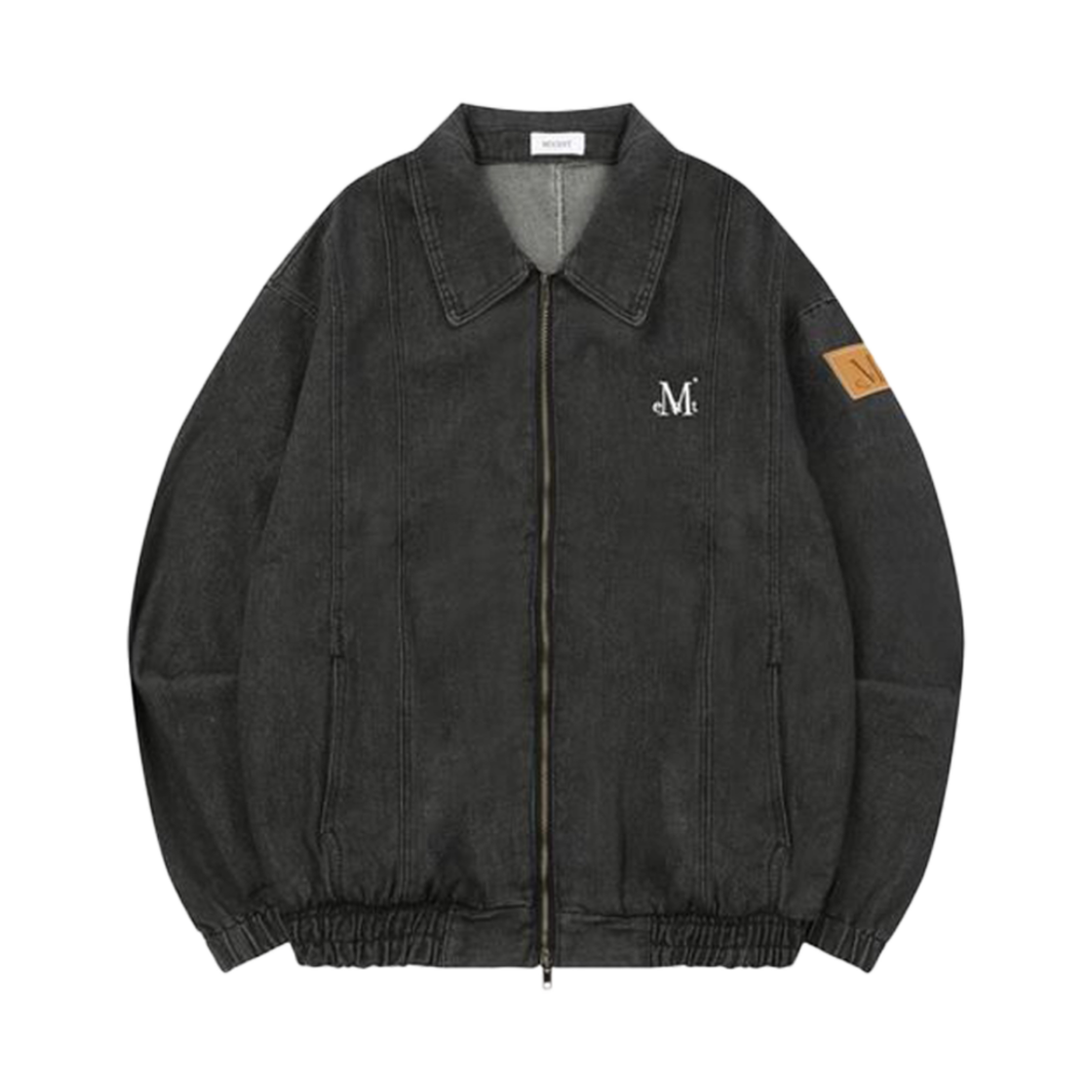 P00000OG_BK MUCENT Treat Cutting Denim Blouson Jacket Black