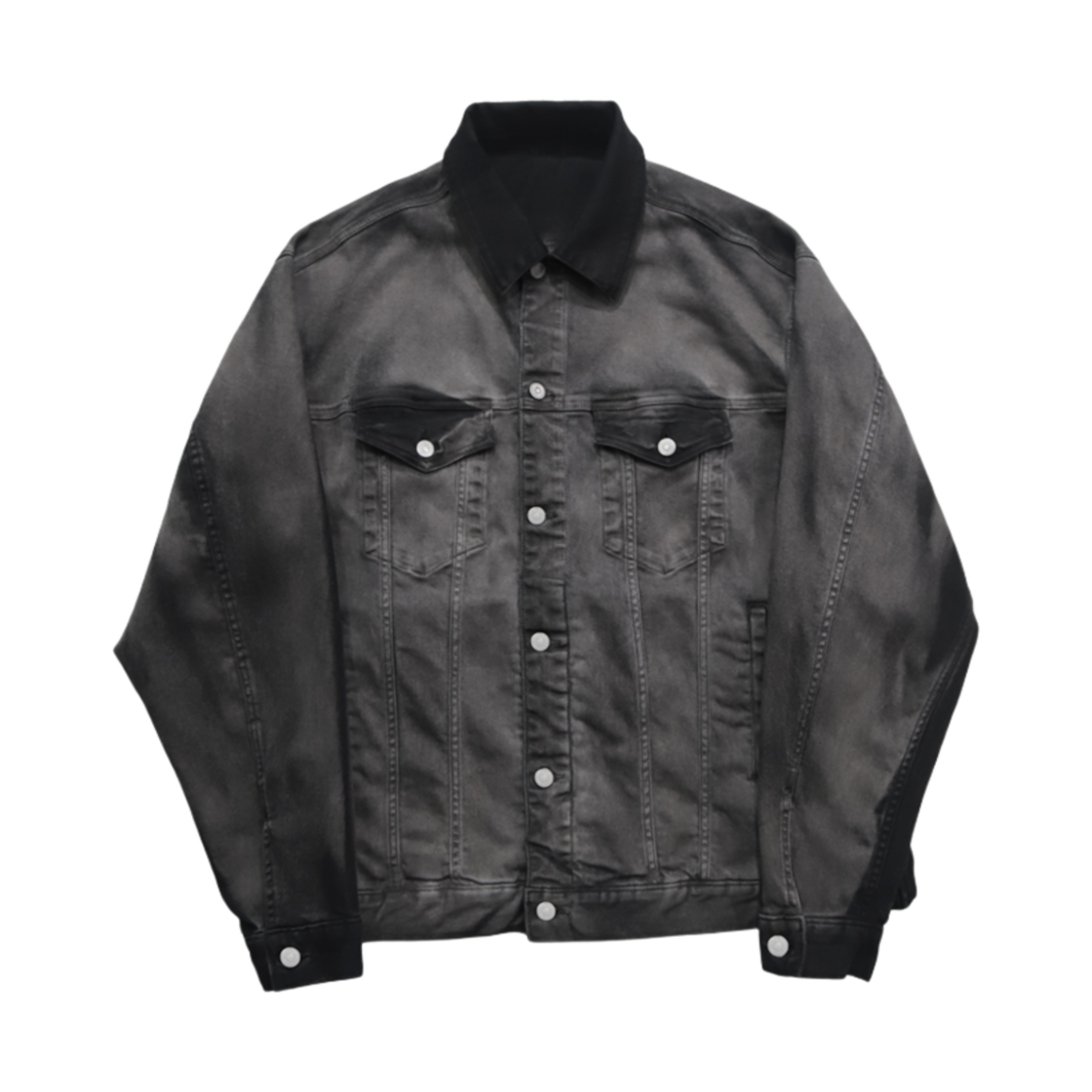 DUSK-TRUCKER VENDORS Full DU$K Trucker Jacket Gray