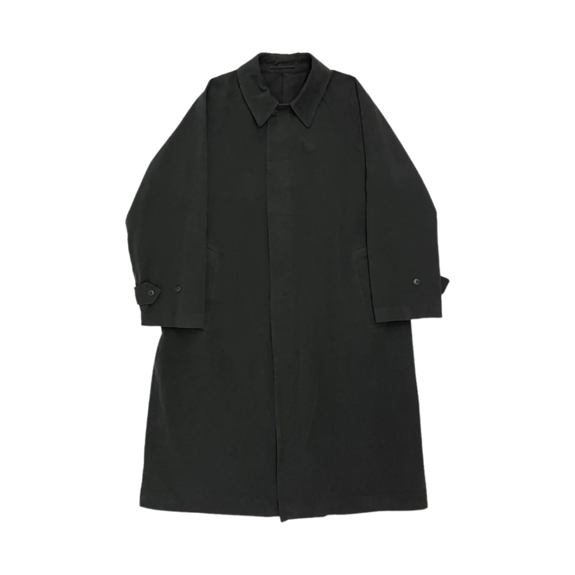 코모리 프로덕트 다이드 발 칼라 코트 블랙 - 24AW(Comoli Product Dyed Bal Collar Coat Black - 24AW)