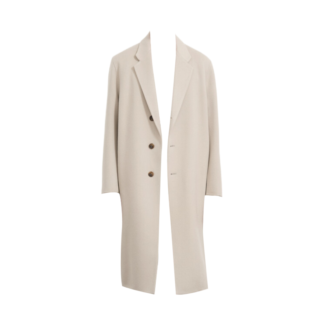 TH2EBWCT409M-EC Time Homme Cashmere Blend Single Coat Ecru