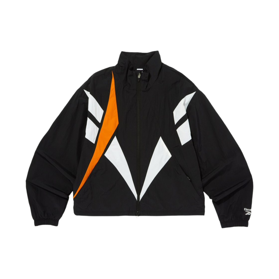 (W) 리복 벡터 플래쉬 크롭 윈드브레이커 블랙((W) Reebok Vector Flash Crop Windbreaker Black)