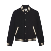 Saint Laurent Teddy Jacket in Wool Black