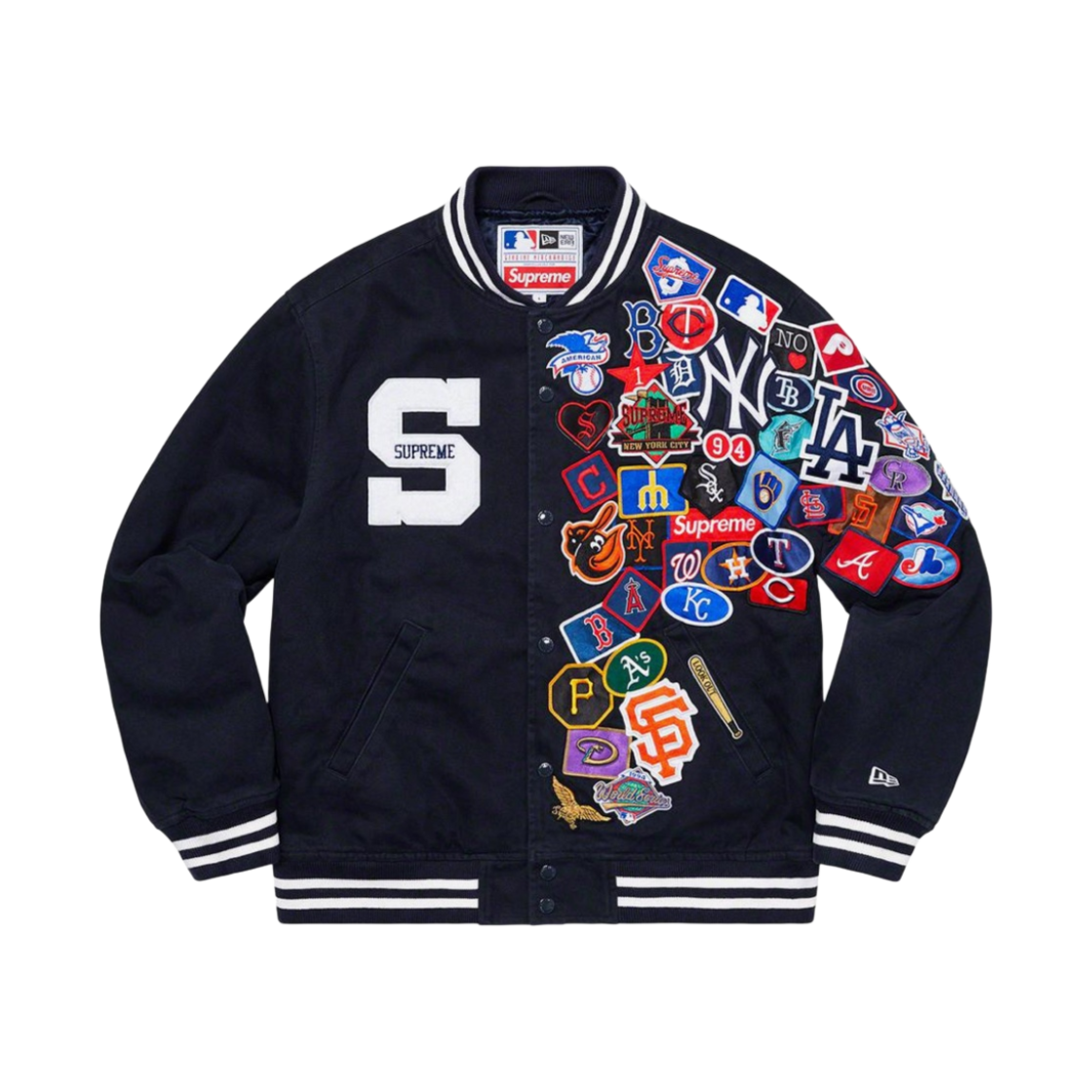 슈프림 뉴에라 MLB 바시티 자켓 네이비 - 20SS(Supreme New Era MLB Varsity Jacket Navy - 20SS)
