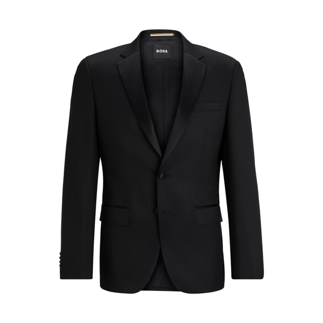 휴고 보스 슬림 핏 버진 울 서지 턱시도 자켓 블랙(Hugo Boss Slim Fit Tuxedo Jacket in Virgin Wool Serge Black)
