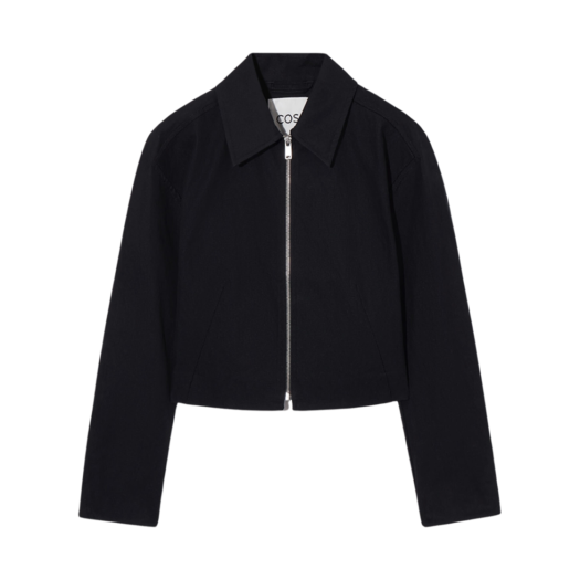 1215020001 (W) COS Cropped Waisted Jacket Navy
