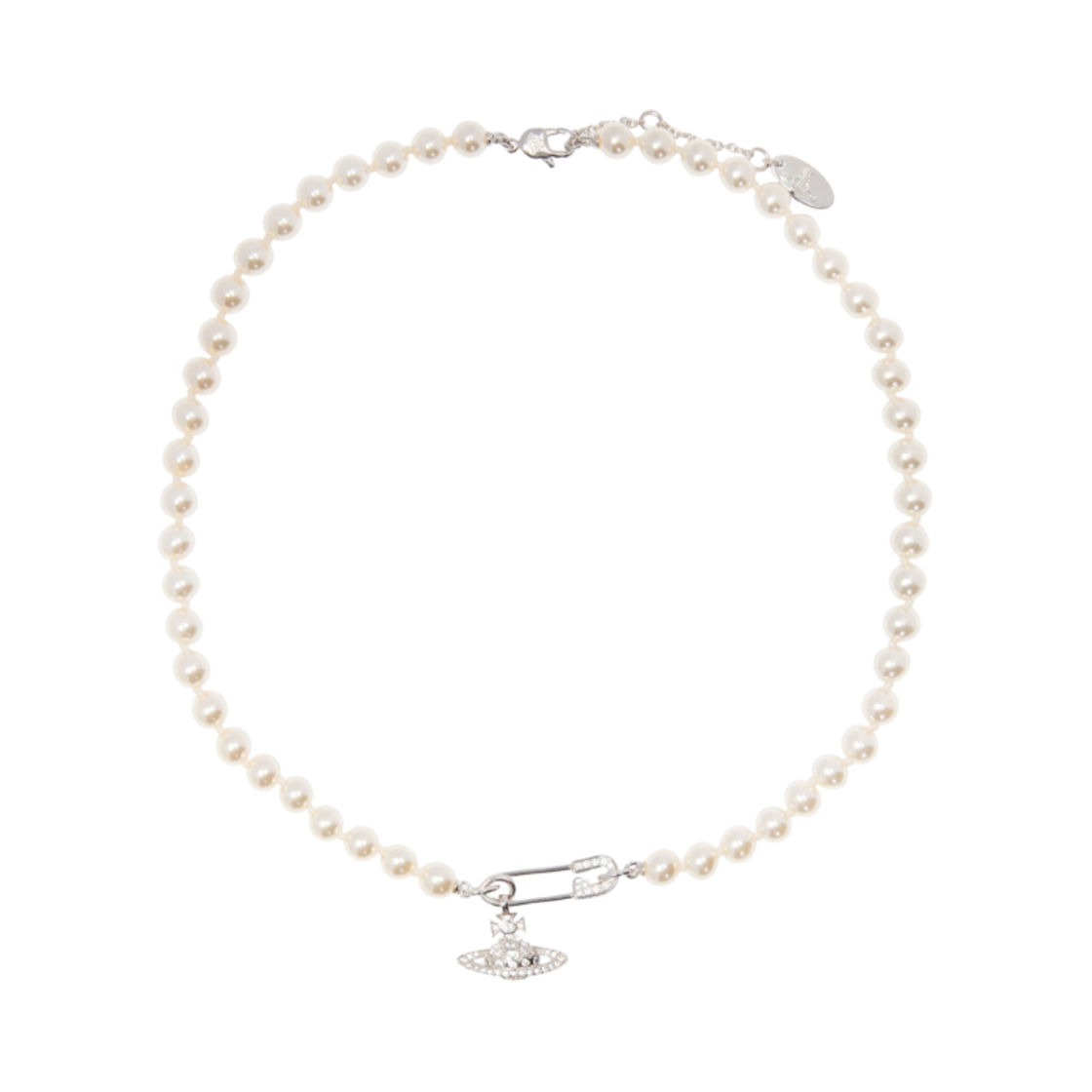 비비안 웨스트우드 루크리스 펄 네클리스 실버