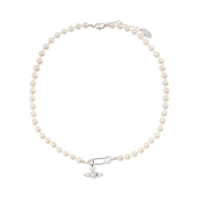 Vivienne Westwood Lucrece Pearl Necklace Silver