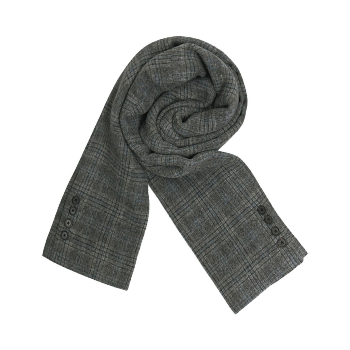 에스티유 체크 슬리브 머플러 그레이(STU Check Sleeve Muffler Grey)