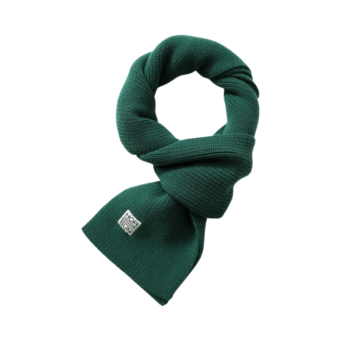 홀리선 스키프 슈퍼파인 울 니트 립 머플러 스마트 그린(Horlisun Skiff Superfine Wool Knit Rib Muffler Smart Green)