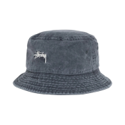 Stussy Washed Stock Bucket Hat Charcoal