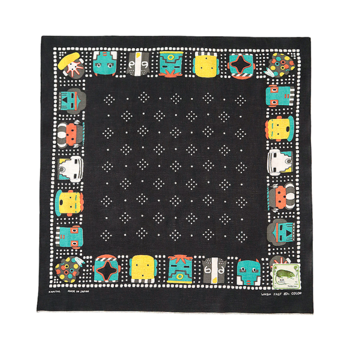 캐피탈 패스트컬러 셀비지 반다나 카치나 블랙