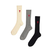 AMI de Coeur Socks Off White Grey (3 Pack)