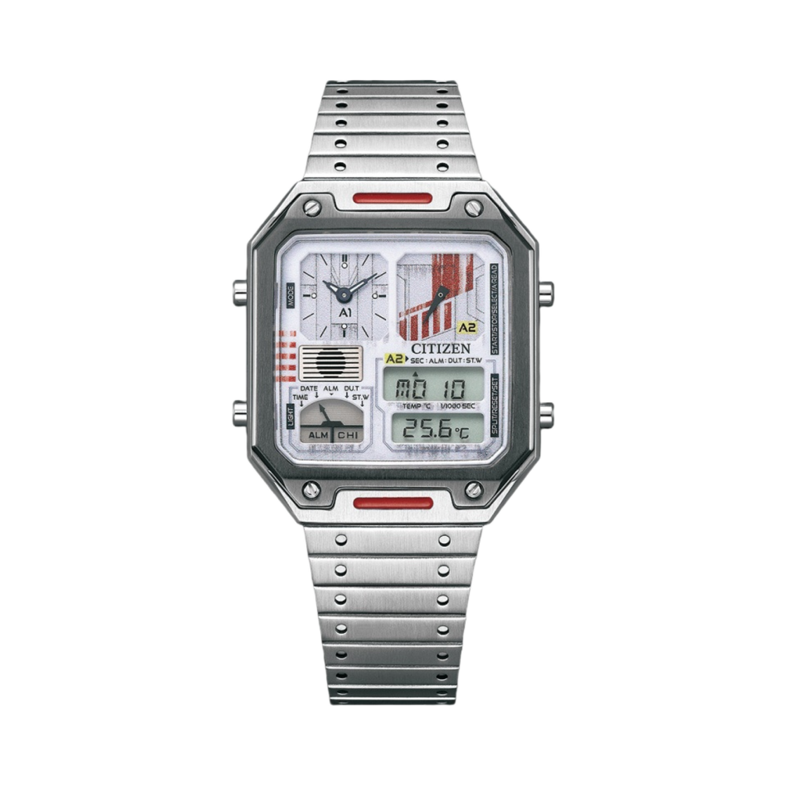 시티즌 x 스타워즈 레코드 레이블 써모 센서 33.4mm 스테인리스 그레이 실버 200개 한정(Citizen x Star Wars Record Label Thermo Sensor 33.4mm Stainless Gray Silver Edition of 200) - 1