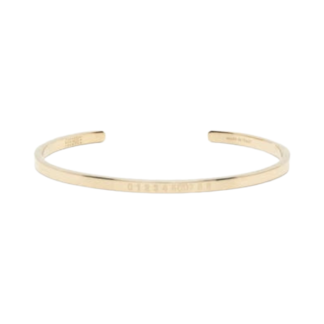 SM7UY0054SV0310950 (W) MM6 Maison Margiela Numeric Minimal Signature Cuff Bracelet Gold
