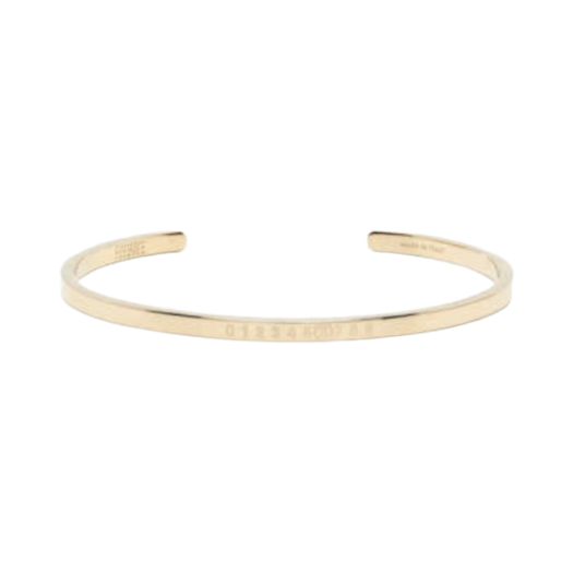 ブレスレット MM6 MAISON MARGIELA Numeric Minimal Signature Cuff Bracelet MM6 Maison Margiela Silver Numeric Minimal Signature Cuff