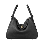 Hermes Lindy 26 Bag Clemence & Gold Noir