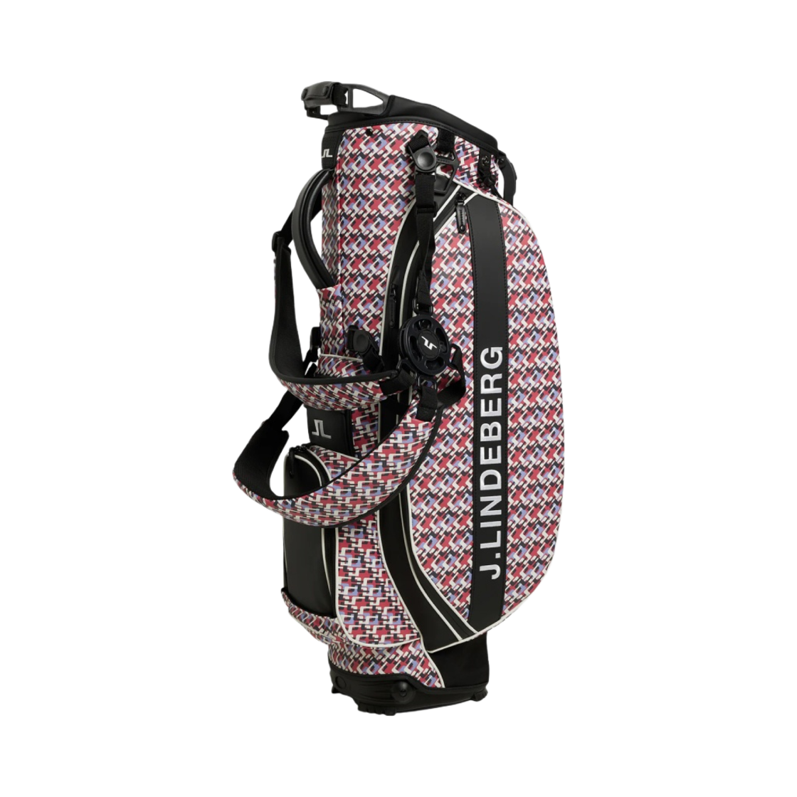제이린드버그 플레이 스탠드백 프린트 JL 마이크로 브릿지 로즈 레드(J.Lindeberg Play Stand Bag Print JL Micro Bridge Rose Red)