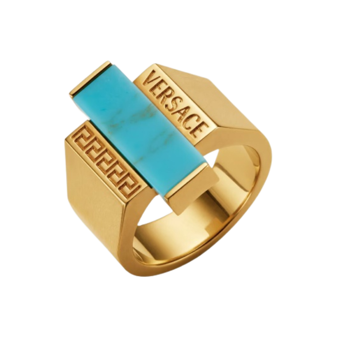 베르사체 그레카 터콰이즈 잼스톤 링 골드(Versace Greca Turquoise Gemstone Ring Gold) - 1