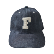 Fullcount 6 Panel Denim Baseball Cap F Patch Indigo Blue
