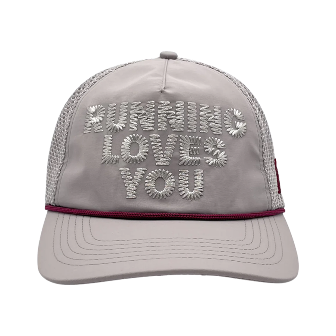 알렉스 조노 러닝 러브스 유 트러커 햇 실버(Alex Zono Running Loves You Trucker Hat Silver)
