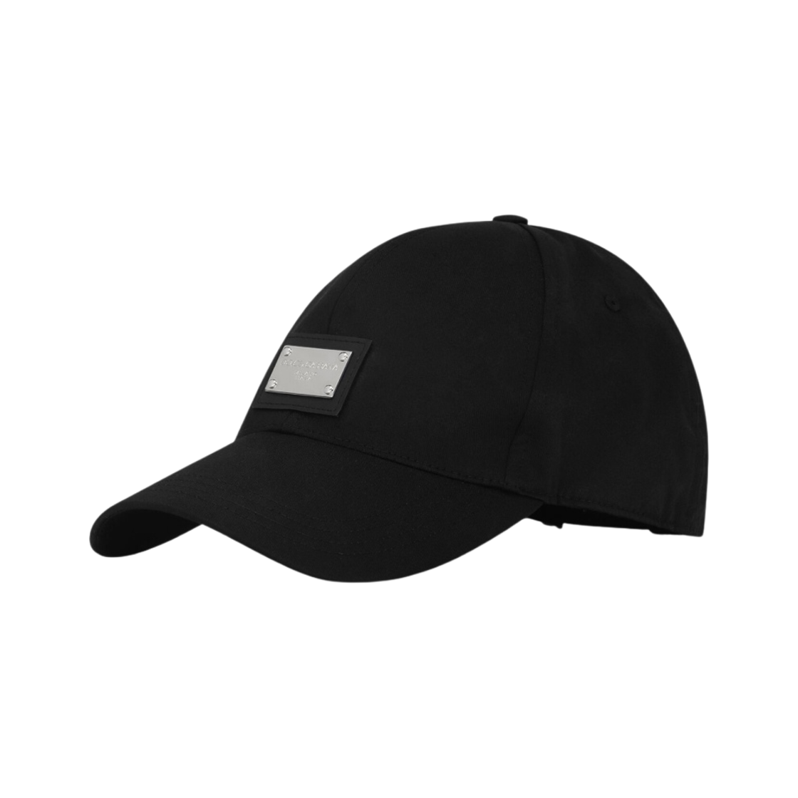 GH590A-GF421-N0000 Dolce & Gabbana Cotton Baseball Cap with Branded Tag Black
