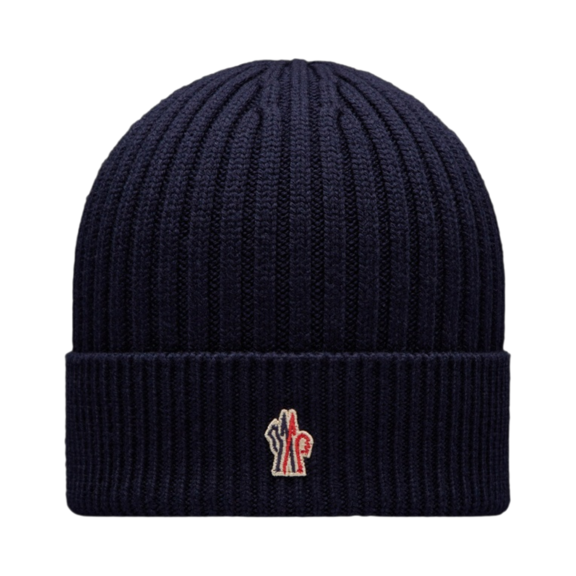 몽클레르 립드 니트 울 비니 나이트 블루 - 23FW(Moncler Ribbed Knit Wool Beanie Night Blue - 23FW) - 1