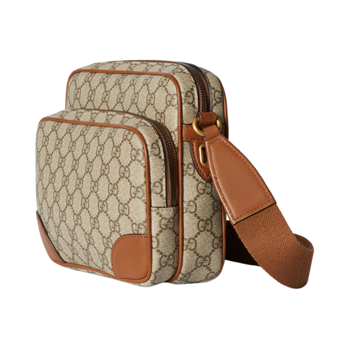 구찌 GG 엠블럼 미디움 크로스바디백 베이지 다크 브라운(Gucci GG Emblem Medium Crossbody Bag Beige Dark Brown) - 2