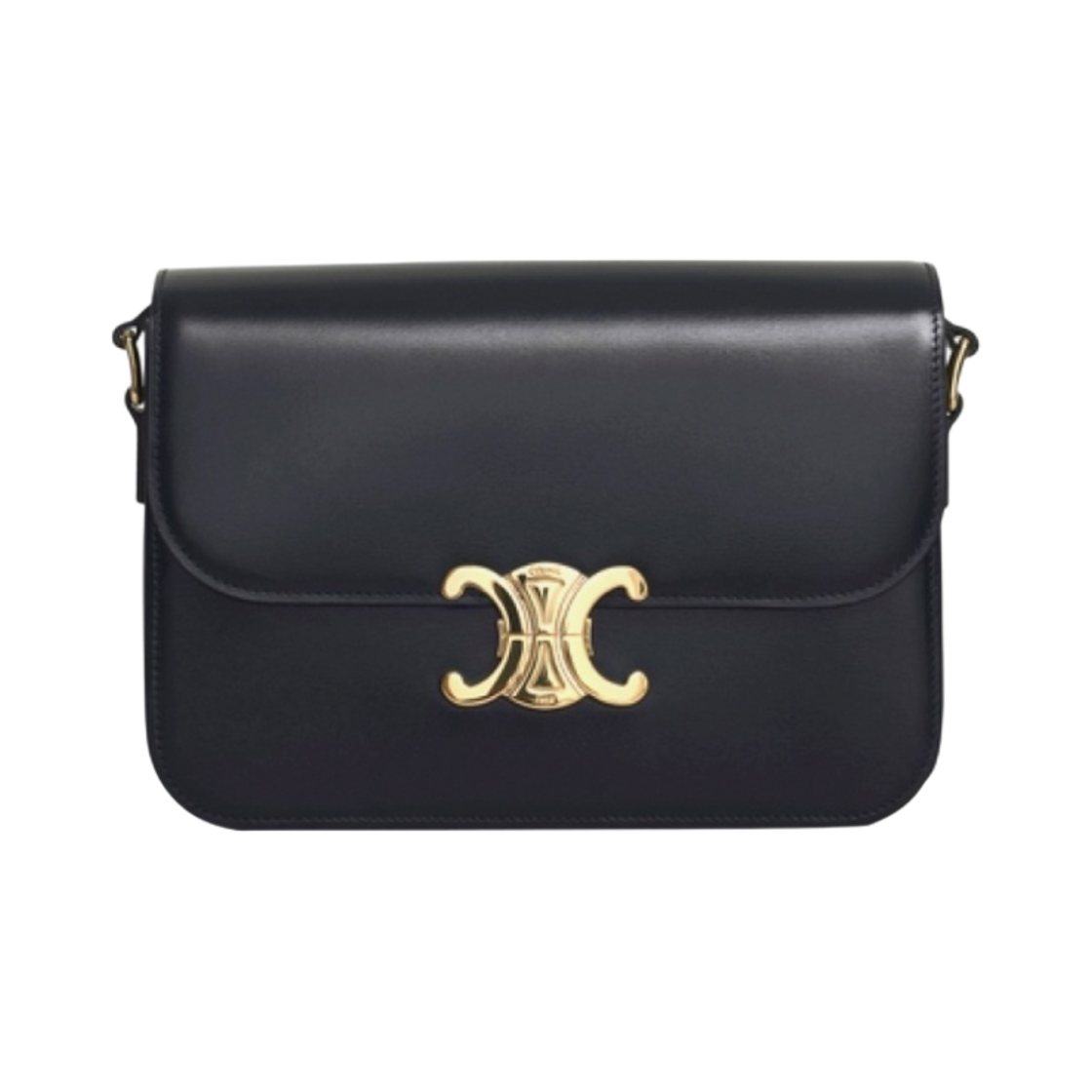 셀린느 클래식 트리옹프 백 샤이니 카프스킨 블랙(Celine Classique Triomphe Bag in Shiny Calfskin Black)