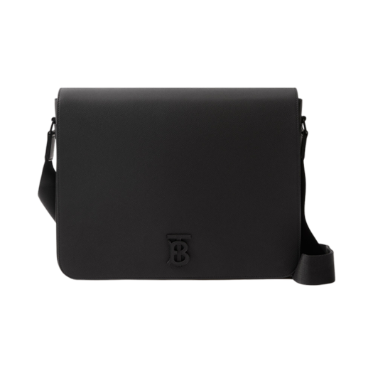 Burberry Leather Medium Alfred Messenger Bag Black