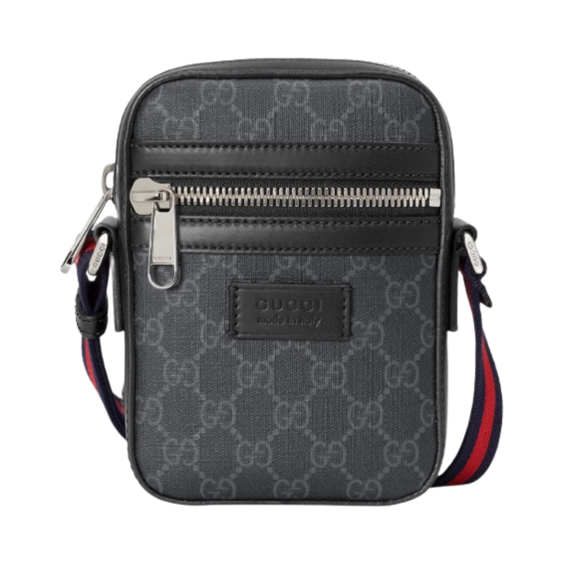 구찌 GG 블랙 메신저 블랙 그레이 GG 슈프림(Gucci GG Black Messenger Black Grey GG Supreme) - 1