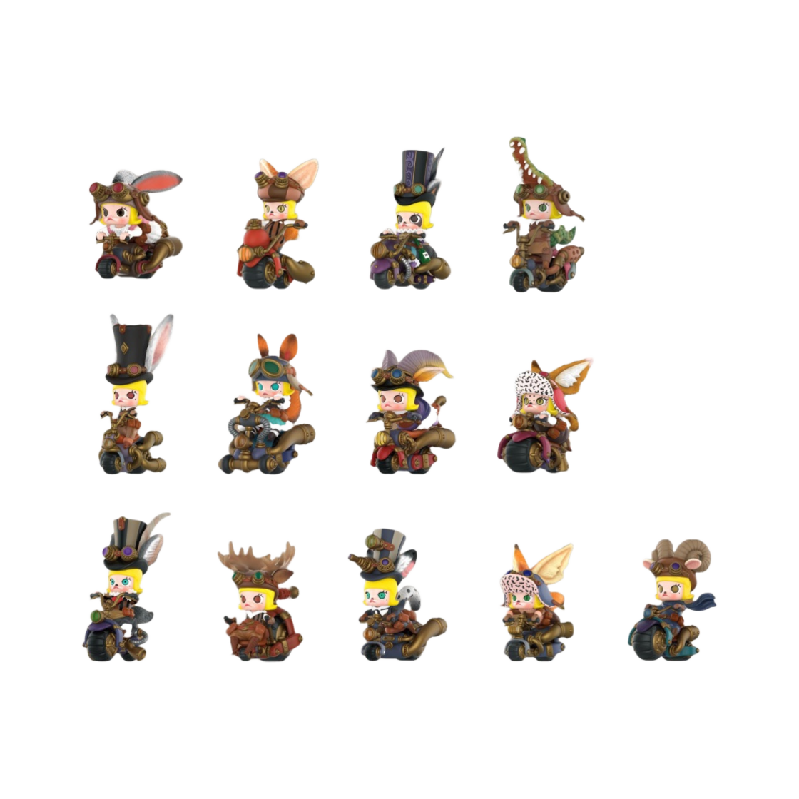 팝마트 몰리 스팀 펑크 애니멀 바이크 미개봉 랜덤박스 100% (12개입)(Pop Mart Molly Steam Punk Animal Bike Sealed Case 100% (12 Blind Boxes)) - 2