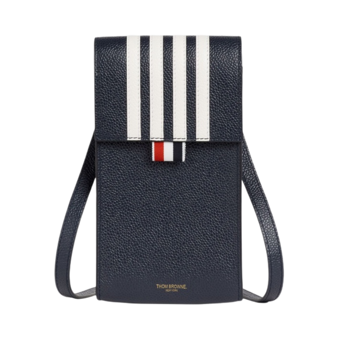 톰브라운 사선 플랩 폰 홀더 네이비(Thom Browne 4-Bar Flap Phone Holder Navy) - 1