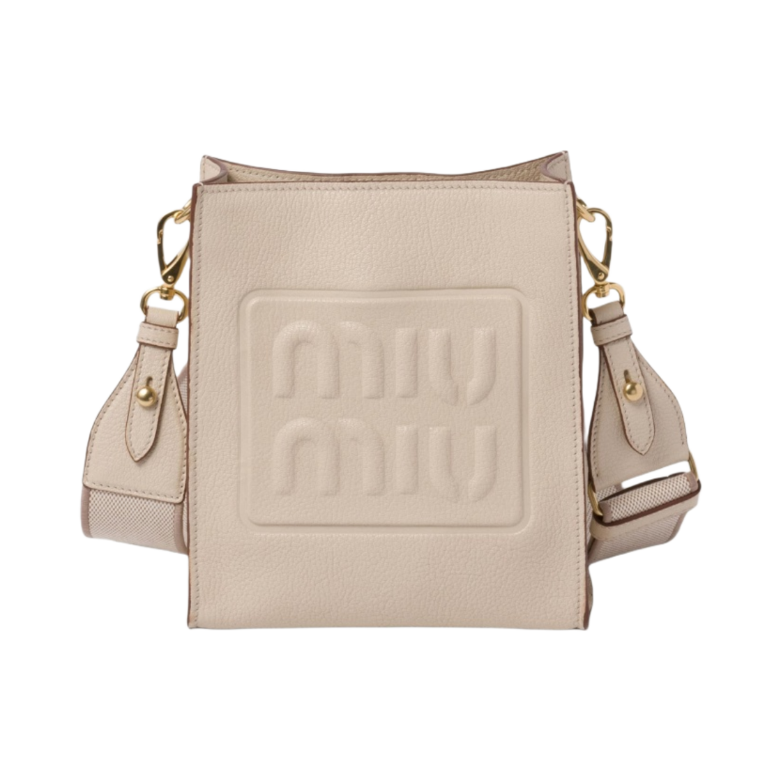 (W) 미우 미우 마드라스 레더 숄더백 로우 화이트(Miu Miu Madras Leather Shoulder Bag Raw White) - 1