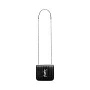 Saint Laurent Vicky Small In Quilted Brushed Leather Black