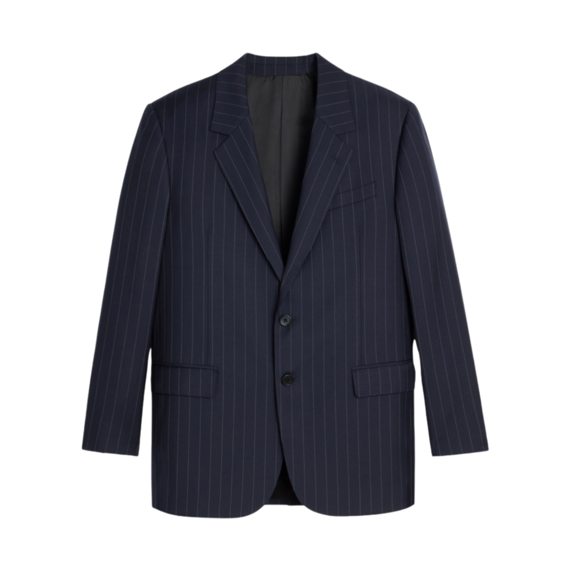 (W) 셀린느 라이트웨이트 스트라이프 트윌 주드 자켓 마린 끄레((W) Celine Jude Jacket in Lightweight Striped Twill Marine Craie) - 1