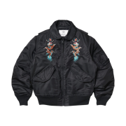 Houston Japan Embroidery CWU-45/P Flight Jacket Black 51315BK