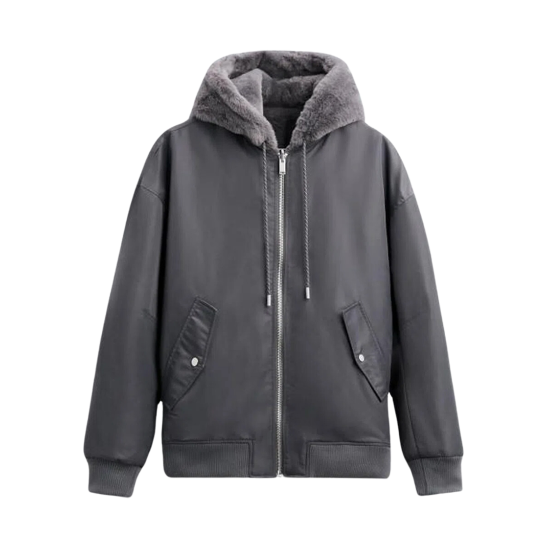 자라 리버시블 봄버 자켓 그레이(Zara Reversible Bomber Jacket Grey)