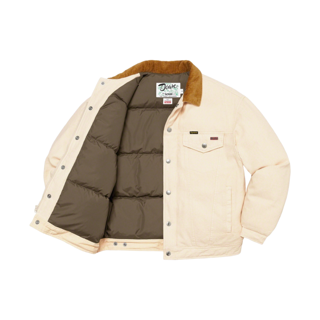 슈프림 x 쇼트 캔버스 다운 트러커 자켓 내츄럴 - 22FW(Supreme x Schott Canvas Down Trucker Jacket Natural - 22FW) - 2