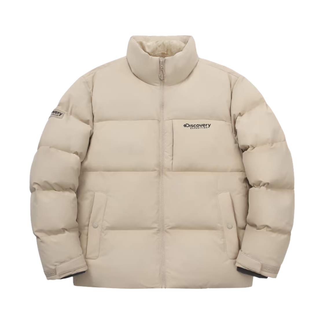 디스커버리 익스페디션 레스터 G RDS 하이넥 구스 숏 다운 자켓 베이지(Discovery Expedition Lester G RDS High Neck Goose Short Down Jacket Beige)