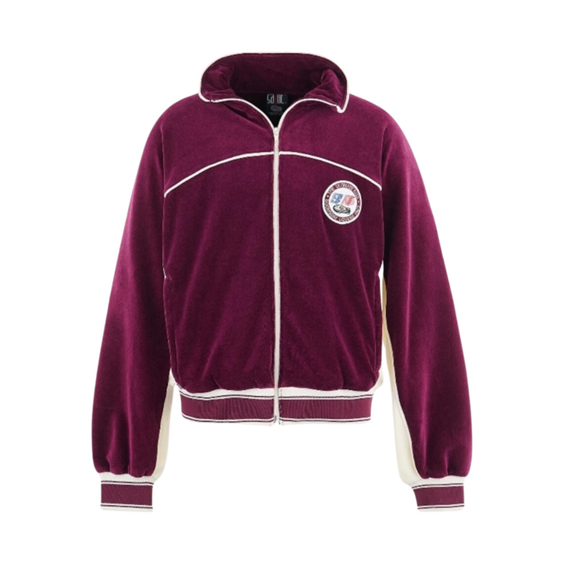 세인트 마이클 x 라스트 맨 벨루어 트랙 자켓 버건디 - 25SS(Saint Mxxxxxx x Last Man Velour Track Jacket Burgundy - 25SS)