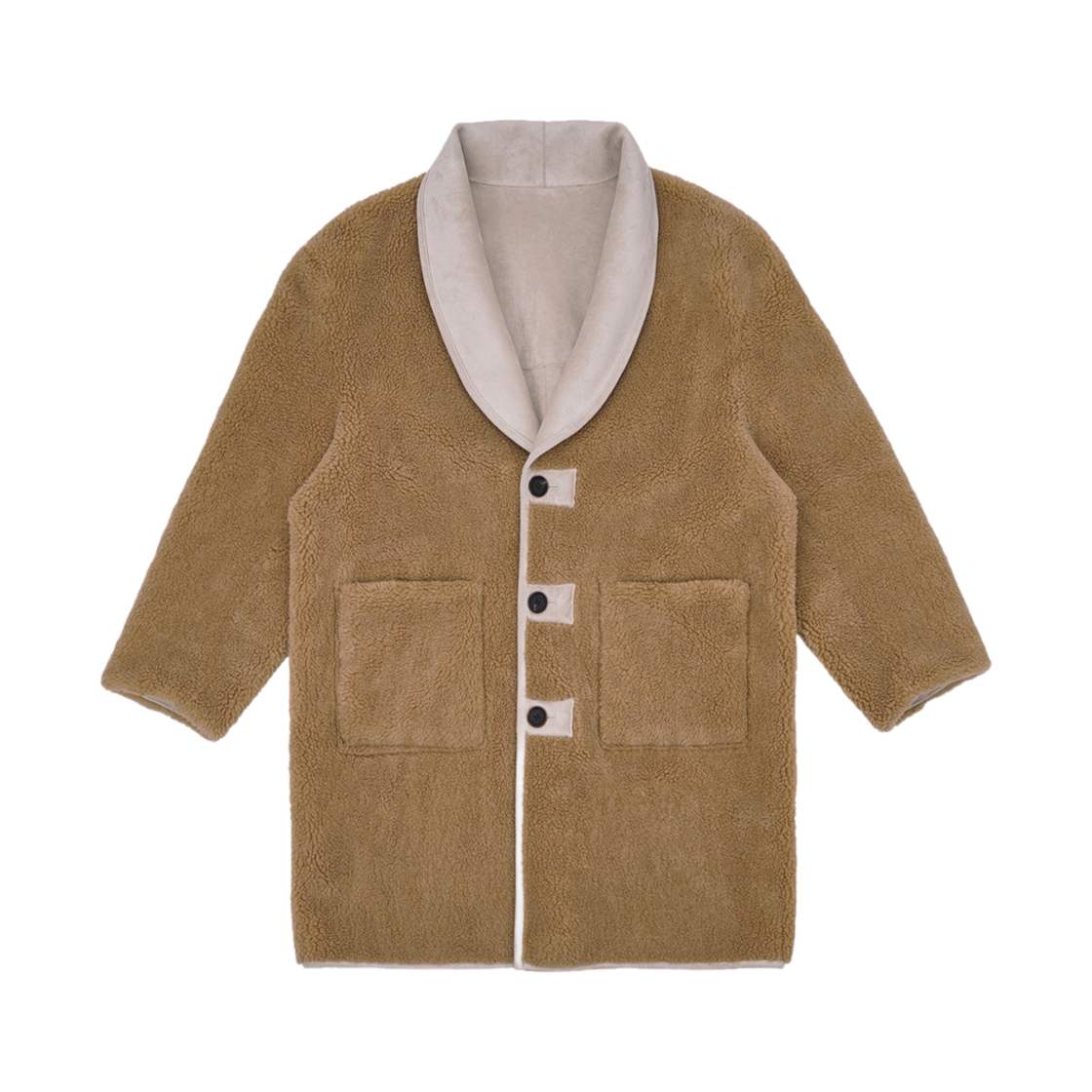 에스티유 우먼 리버시블 롱 무스탕 브라운(STU Women Reversible Long Mustang Brown)