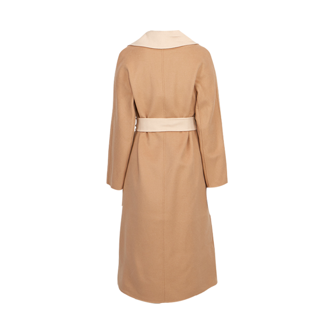 (W) 막스마라 스튜디오 클레 울 앤 캐시미어 방수 코트 베이지((W) Max Mara Studio Cles Wool and Cashmere Robe Coat Beige) - 2