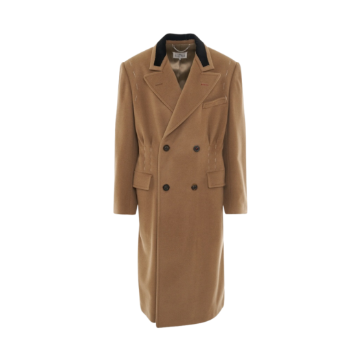 SI1AA0003S54041124 Maison Margiela Double Breasted Coat Camel